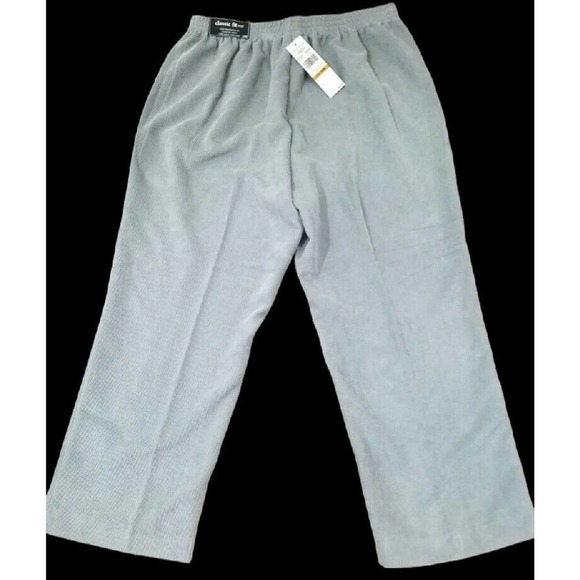 ALFRED DUNNER ~Woman Plus Size 16W-22W~ Eskimo Kiss Gray Corduroy Pants NWT $52 - Picture 12 of 15